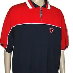 Vintage RESULTS Polo Men' s Shirt Size L Zip